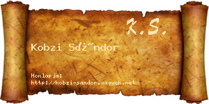 Kobzi Sándor névjegykártya