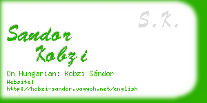 sandor kobzi business card