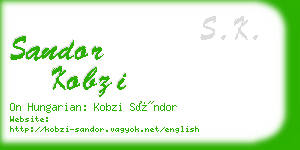 sandor kobzi business card